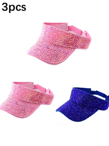 1pc Women's Premium Jewel Encrusted Colorful Rhinestone Embellished Baseball Cap, Dazzling & , Suitable For Daily Commute, Sports, Outdoor Activities
