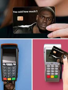 1 件趣味人物迷你卡贴，PVC，保护隐私和防刮，适用于信用卡、银行卡、交通卡、校园卡等，DIY 装饰、返校、学校用品