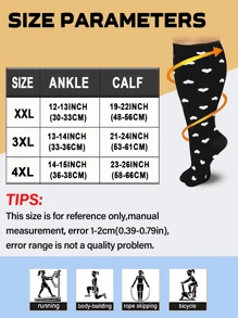 3 Pairs Plus Size Compression Socks - Enhance Performance And Recovery, 15-20 MmHg Compression Benefit, Wide Calf Fit, Improves Foot Blood Flow, Perfect For Running, Cycling, And All Sports, Unisex Design