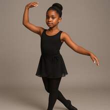 Bodysuit Leotard+Thin Tights And Ballet Skirt Kit - 黑色 - 查看 2