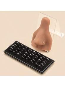 40 piezas Joyas elegantes y encantadoras de argollas y pendientes de cristal brillante para piercing nasal y corporal - multicolor - Ver 2