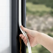 10M Window Weather Strip DIEP Self-Adhesive Acoustic Rubber Foam Seal Strip Tape Windproof Insulation Door Weatherstripping