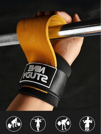 2pcs Men's And Women's Non-Slip Fitness Gloves, Wrist And Palm Support Gloves For Hard Lift Lifts, Pull-Up Assist Straps, Palm Protection Bar Non-Slip Wristbands, Bench Press Back Pull-Up Wrist Guards Gym Accessories, Sport, Gym, Home Exercise, Women's Gym Gloves, Boxing Gloves, Gym Gloves, Gym Gloves, Men's Gym Gloves