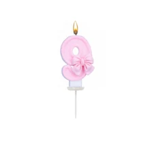 Candele numerate da 0 a 9, decorazioni innovative per candele con fiocchi luccicanti, candele per torte di compleanno, forniture romantiche per feste, compleanni, anniversari, festa della mamma, feste delle donne sole, rivelazioni del sesso, matrimoni, adatte per decorazioni di compleanni da 1 a 100 anni - Rosa - Visualizzare 12