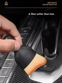 1pc Super Soft Bristle Car Cleaning Brush - Gentle Cleaning, Multi-Functional Interior Duster Tool, Deep Cleans Hard-To-Reach Areas, Essential Car Care Accessory - Multicolor - View 8