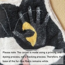 1pc, Whimsical Cute Cat Head Pattern Floor Mat - Slip-Resistant, Waterproof, Stain-Resistant, Machine Washable - Perfect For Living Room, Entrance, Laundry Room, Dining Room, Bathroom, Bedroom, Kitchen, Home Decor, Area Rugs