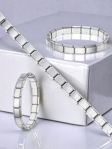 1 款全新不锈钢草莓胡椒樱桃吊坠弹性手链，时尚可调节防水珠宝，适合男女。 - 光面 - 查看 9