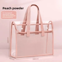 Portable Waterproof Transparent File Organizer Bag – A4 Size Multi-Color Document Tote For Office & School Supplies,Back To School,School Supplies