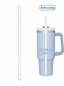 10 件替换吸管适用于史丹利 40 盎司 30 盎司杯，可重复使用吸管，带清洁刷，塑料