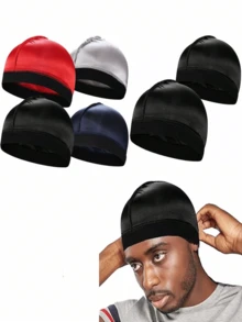 1 件装基础帽假发帽宽边弹性海盗帽运动头带波浪帽嘻哈酷西海岸