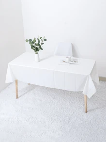 1pc [Waterproof & Oilproof Thickened PE Tablecloth]Heat-Resistant, Stain-Proof, Easy Clean, For Hassle-Free Cleanup, Ideal For Indoor & Outdoor Use