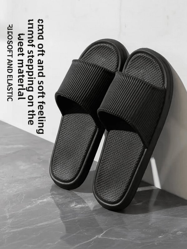 Couple Summer Indoor Bath Slippers For Men & Women, Non-Slip Thick Sole Bathroom Shower House Sandals