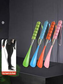 1件装可调节鞋拔器家用长柄鞋拔器鞋垫不锈钢可调节伸缩鞋拔器