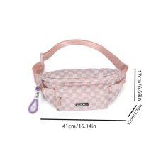 Bolso de pecho de cuadros - Bolso bandolera casual de unicolor para mujer, moda bolso de cintura diagonal de hombro
