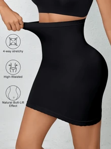 1pc Women Shape Seamless Shapewear Skirt Body Shaper & Butt Lifter Tummy Waist Thigh Control, High Waisted Slimming Bodycon Mini Skirt, Bodycon Skirt, Breathable Shapewear, Body Sculpting Skirt,Classic Daily Wear