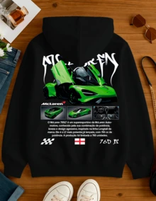 Women's Kangaroo Sweatshirt With Cars Print 765 LT Streetwear Art Blouse Cold Weather Streetwear Blouse Basic Jacket 50% Polyester 50% Cotton