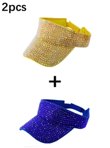 1pc Women's Premium Jewel Encrusted Colorful Rhinestone Embellished Baseball Cap, Dazzling & , Suitable For Daily Commute, Sports, Outdoor Activities