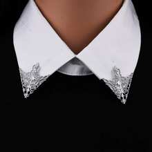 2 pièces Épingles vintage creuses en forme de col en V unisexe, accessoire de mode convenant pour un port quotidien et les fêtes