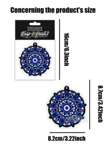 幸运恶魔之眼和瑜伽，升华能量设计，汽车空气清新剂和后视镜装饰 - 持久香味，为车内带来清新宜人的氛围，送给朋友的有趣礼物