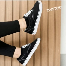 Kalum Women's Street Casual Old Skate Comfortable College Lace-Up Sneakers - . - 查看 2