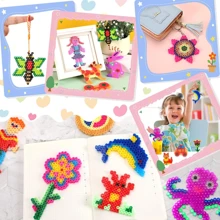 20 قطعة من قالب الخرزة المنصهرة 5مم قالب مسمار خرزة منصهرة بلاستيك نمذجة حيوان شفاف للحرف اليدوية، قالب خرزة جديد مع أوراق ملونة سلسلة المفاتيح وحائط الرقبة، مناسب للأطفال فوق 5 سنوات لصنع لعب وحرف DIY. لون الملحقات عشوائي.