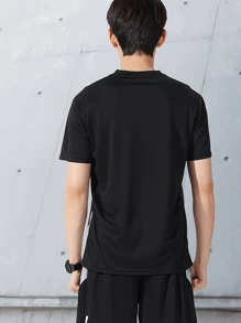YINGHU 6pcs/Set Men Sports Outfit, Breathable Short Sleeve T-Shirt, Basketball Sportswear Set, Suitable For Running, Cycling, Fitness