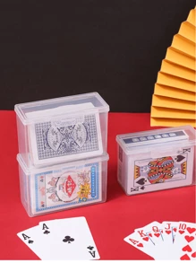 1/2pcs Portable Playing Card Storage Box, Card Container, Jewelry & Small Items Organizer Box, Game Card, ID Card, Name Card Holder