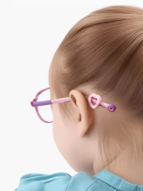 4pcs/1set Kids Eyeglasses Anti-Fall Silicone Leg Sleeves, Non-Slip & Anti-Slide Earloop Design, Suitable For Sports, Blue & Pink Available, Soft & Comfortable Eyeglasses Accessories