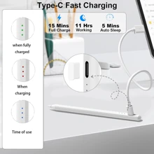Stylus Pen Compatible With IPad 11/10/9/8/7/6, Smooth Drawing, Long Lasting Battery Life, No Skipping, Smart Stylus Suitable Compatible With IPad Air/Mini, Palm Rejection, Magnetic Storage, Also Compatible With IPad 11 3 Inch/4 Inch, Office & Study Supplies (Student, Professional Designer Version)