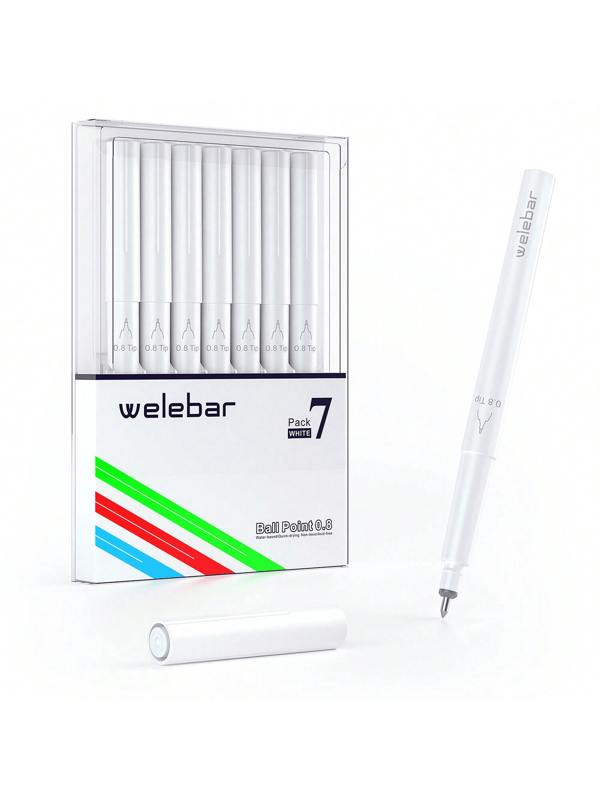 1pc White Ink Gel Pens Are Compatible With Maker3/Maker/Explore 3/Air 2/Air, 7 Packs Medium Point Pens For Drawing, Lettering, Adding Highlights, School Supplies,Back To School