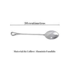 Colher Aluminio Fundido Conchas Grande