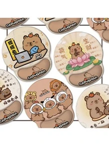 Ergonomic Mouse Pad With Gel Wrist Rest,Cartoon Wrist Protected Personalized Comfortable Memory Foam Support For Computer,Home,Office & Travel,Non-Slip PU Rubber Base Mousepad Pain Relief For Work, School Supplies,Back To School
