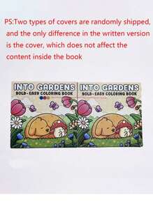 1pc Into Gardens :Easy Coloring Book For Adults And Teens, Coloring Book Super Cute Designs Of Cozy, Hygge Spaces For Relaxation (Cozy Spaces Coloring) .Back To School A Relaxing Gift For Friends, Couples, And Family . Painting Kit [Default Without Pen]