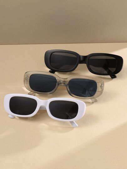 3pcs Kids Fashion Personalized Square Casual Versatile Fashion Glasses