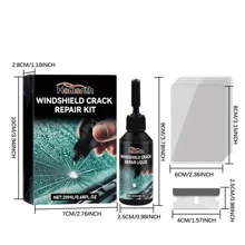 [Kit de réparation rapide] Kit de réparation des fissures de verre de voiture avec durcissement rapide Joint étanche en résine pour miroirs, kit complet pour tous types de verre, réparation de pare-brise, [Réparation étanche des fissures de verre] Kit de réparation des fissures de verre automobile, joint en résine étanche pour les miroirs, réparation rapide des éclats, kit complet pour tous les types de verre, kit de réparation de pare-brise, réparation de pare-brise