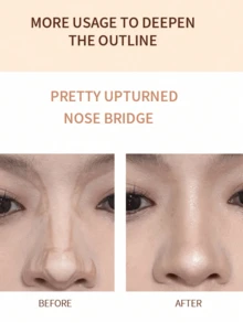 二合一修容棒带刷，自然塑形，面部阴影高光，彩妆化妆品，适合女性、学生、生日、情人节的礼物 - HERORANGE - 彩色 - 查看 8