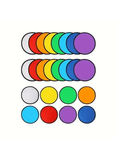 8/16 Colorful Folding Fans, Non-Electric, Durable And Easy To Store, Featuring A Foldable Design. The Colorful Set Is Suitable For Outdoor Activities, Parties, And Weddings, Complete With A Portable Bag, Making It Perfect For Cooling Off In Summer, Beach Trips, Gifts, Sports, And Family Use. The Round Fans Have Attractive Decorations And A Covering Effect.