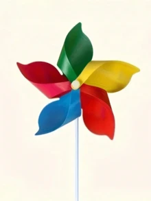 1-10 件彩色风车套装、DIY 风车套装、彩色风车套装、塑料、花园装饰、各种户外派对、庭院、农场和公园 - 彩色 - 查看 4