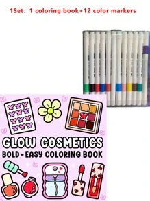 1pc Glow Cosmetics :Easy 52pagaColoring Book For Adults And Teens, Colouring Book Super Cute Designs Of Cozy, Hygge Spaces For Relaxation (Cozy Spaces Coloring) .Adult Stress Relieving Coloring Book With The Theme Of Stress Relieving Coloring Book