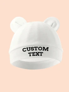 1 pieza Gorro de bebé suave y cómodo personalizado, adecuado para uso diario de recién nacidos niños y niñas de 0 a 3 meses - muchos - Ver 8