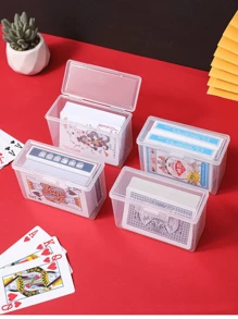 1/2pcs Portable Playing Card Storage Box, Card Container, Jewelry & Small Items Organizer Box, Game Card, ID Card, Name Card Holder