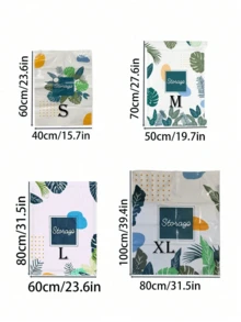 10个/1套收纳袋套装真空密封袋超大加厚透明真空袋被子真空压缩袋衣服收纳袋家居收纳节省空间可重复使用衣柜旅行床上用品 - 彩色 - 查看 7