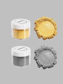 1/2pcs Edible Lustrous Glitter Powder Cake Decorating Kit, 10 Colors Drink Powder Dust, Cake Decorations, Glitter Set, Sprinkle For Cookies, Cupcakes, Chocolates And Parties, 15g/Bottle - Multicolor - View 14