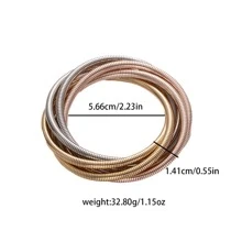 1pc Cross-Border Exaggerated Personalized Heavy Duty Bracelet, Minimalist Detached Multi-Layer Twisting Line Spring Bracelet
