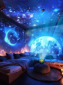 Led Light USB-Powered Aurora LED Night Light Projector With Remote Control - Multiple Color Options, Portable Design, Perfect For Gifts And Parties, Adjustable Brightness, Light Up Your Bedroom - Multicolor - View 7