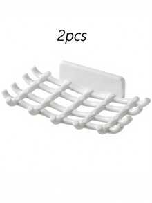 1 件/2 件壁挂式格子皂盒，无需钻孔，浴室皂盒排水收纳架，浴室配件返校 - 彩色 - 查看 17