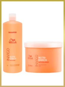 Nutri Enrich Shampoo 1L + Mask 500ml (2 Products) Wella - Nutri-Enrich SH 1L + 面膜 500ml - 查看 1