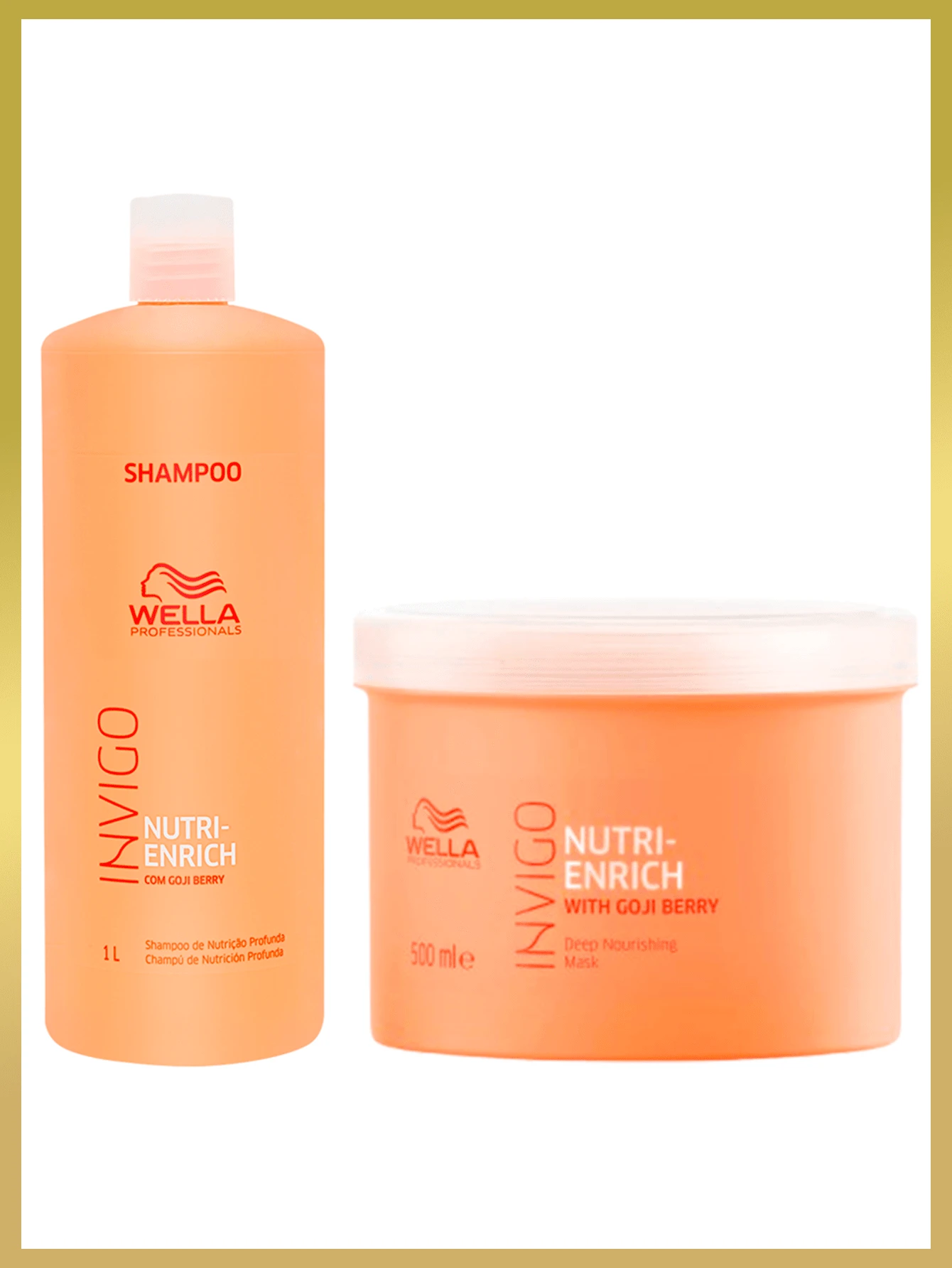 Nutri Enrich Shampoo 1L + Mask 500ml (2 Products) Wella - Nutri-Enrich SH 1L + 面膜 500ml - 查看 1