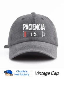 1 件 PACIENCIA 印花水洗棒球帽，经典休闲时尚复古柔软吸汗带可调节尺寸轻便百搭复古老爹帽，适合户外运动日常穿着派对度假送给家人和朋友的完美礼物 - PACIENCIA - 查看 6