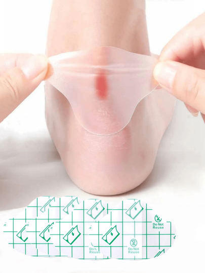 100pcs Gel Heel Protectors: Adhesive Blister Pads For Heel Liners, Shoes Stickers, Pain Relief & Foot Care Cushion GripFor Outdoor,Sport,Travel,Household,Office,School